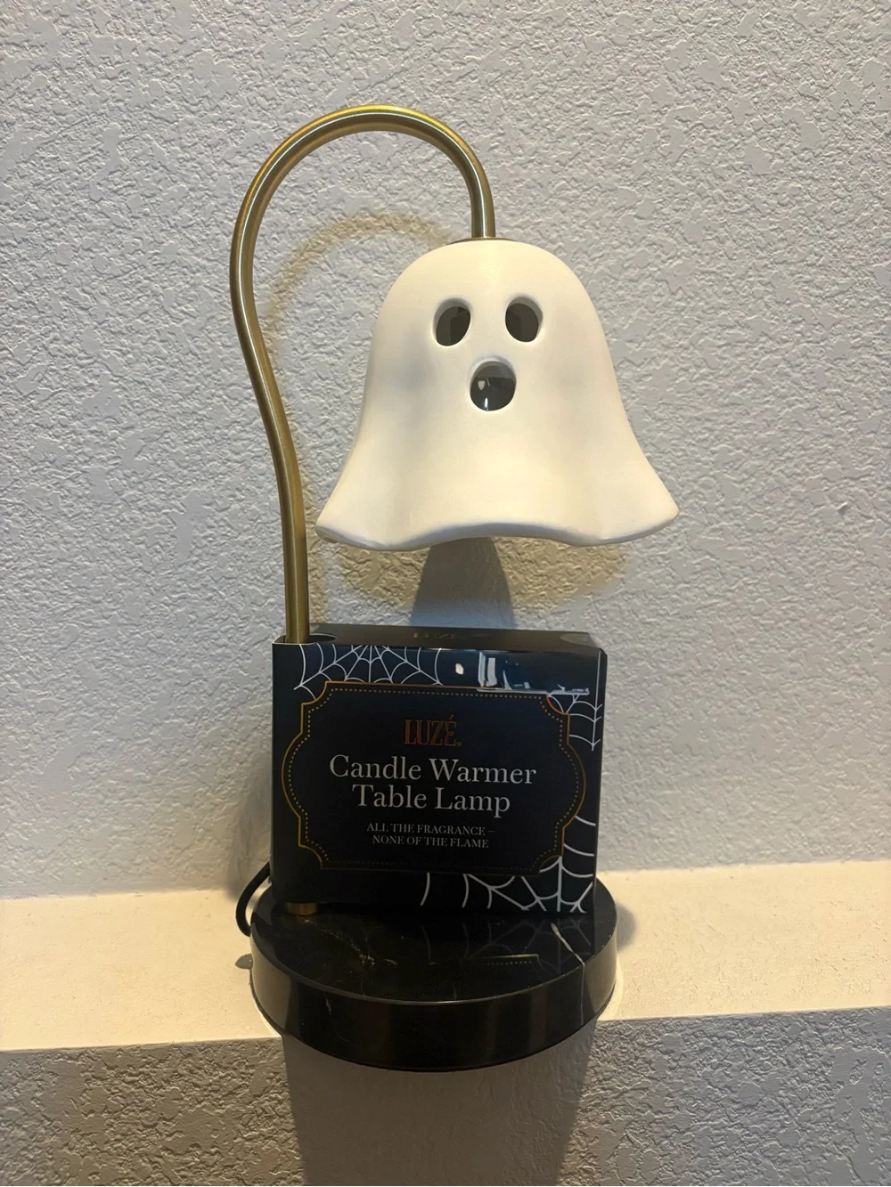Ghost Candle Warmer Table Lamp - White & Gold